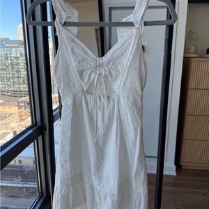 White Eyelet Lace Summer Dress